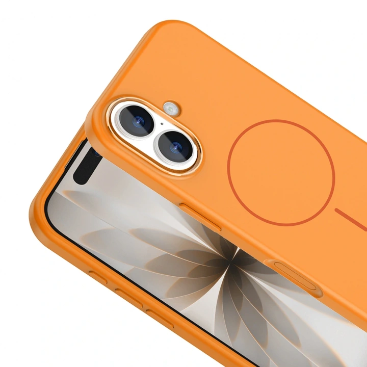 Apple iPhone 17 Kılıf M-Safe Şarj Özellikli Metal Kamera Çerçeveli Redclick Edi Silikon Kapak