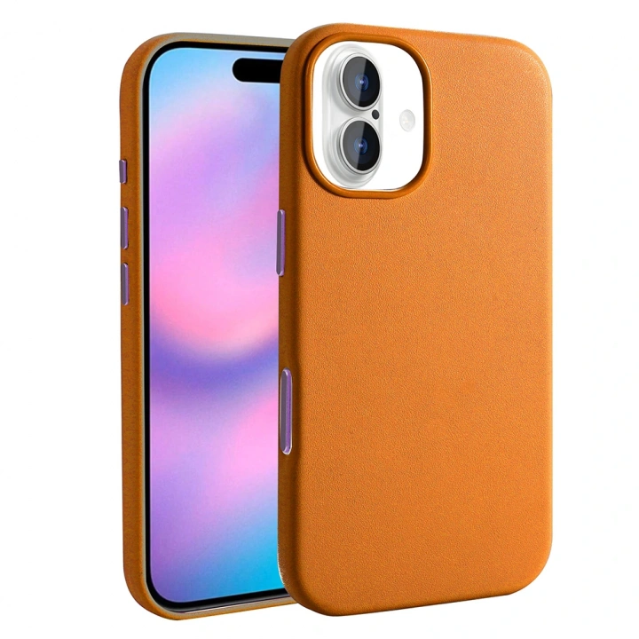 Apple iPhone 17 Kılıf M-safe Şarj Özellikli PU Deri Görünümlü Redclick Kupra Kapak