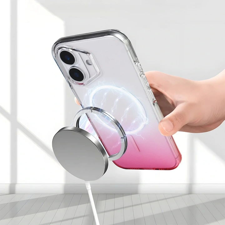 Apple iPhone 17 Kılıf M-Safe Şarj Özellikli Redclick Septik Silikon Kapak