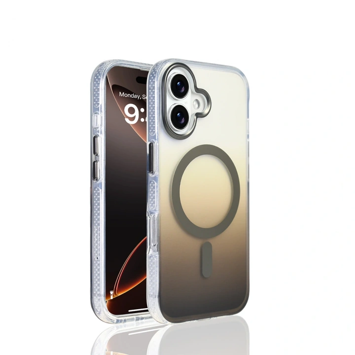 Apple iPhone 17 Kılıf M-safe Şarj Özellikli Transparan Renk Geçişli Redclick Toros Kapak