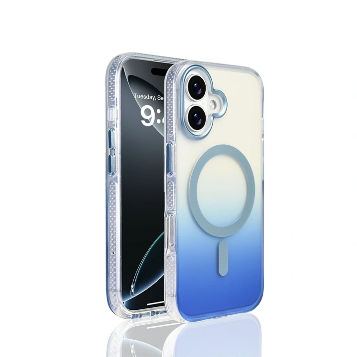 Apple iPhone 17 Kılıf M-safe Şarj Özellikli Transparan Renk Geçişli Redclick Toros Kapak