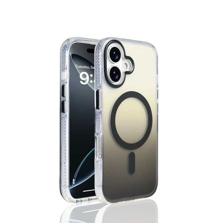 Apple iPhone 17 Kılıf M-safe Şarj Özellikli Transparan Renk Geçişli Redclick Toros Kapak