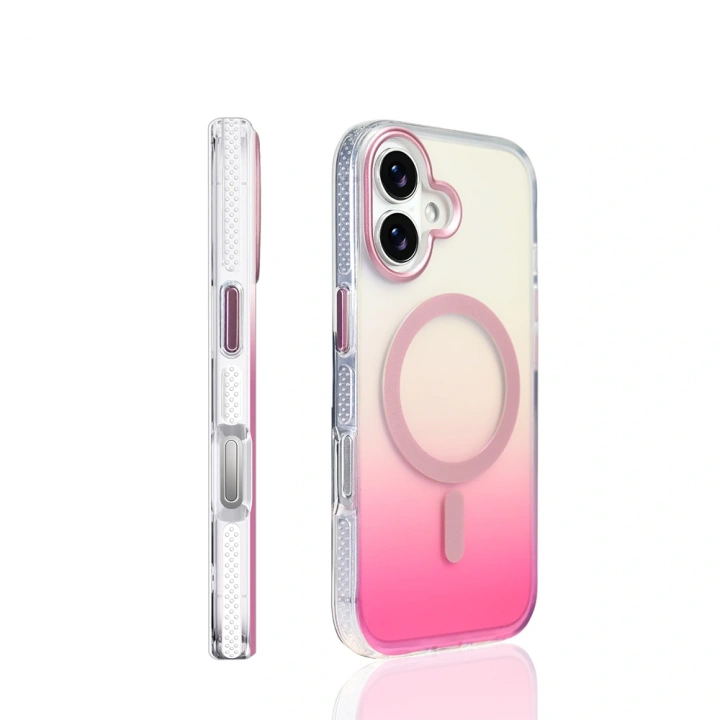 Apple iPhone 17 Kılıf M-safe Şarj Özellikli Transparan Renk Geçişli Redclick Toros Kapak