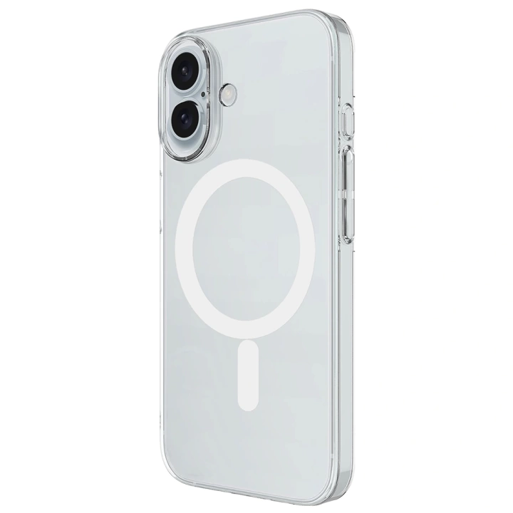 Apple iPhone 17 Kılıf Redclick M-safe Şarj Özellikli Şeffaf Kamera Çerçeveli Porto Kapak