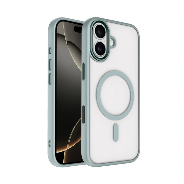 Apple iPhone 17 Kılıf Wireless Şarj Özellikli Redclick Krom M-safe Silikon Kapak