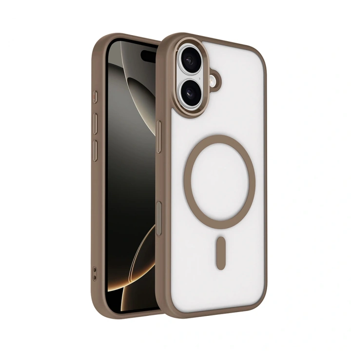 Apple iPhone 17 Kılıf Wireless Şarj Özellikli Redclick Krom M-safe Silikon Kapak