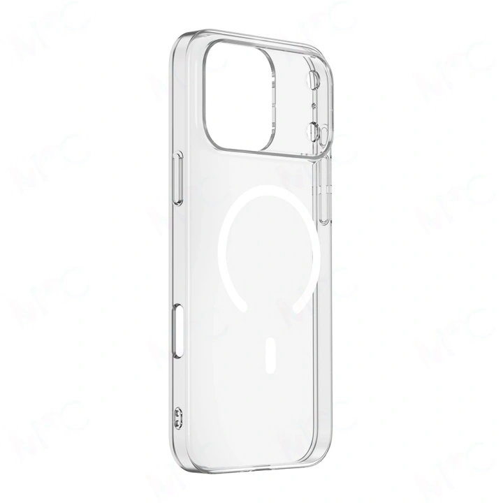 Apple iPhone 17 Pro Kamera Korumalı M-Safe Şarj Özellikli Şeffaf Redclick London Silikon Kapak