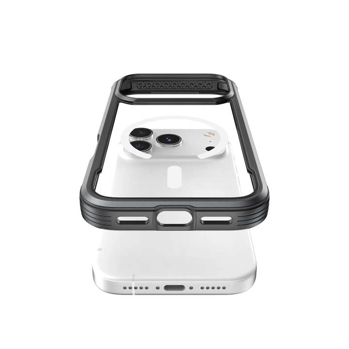 Apple iPhone 17 Pro Kılıf M-safe Şarj Özellikli Airbagli Raptic Shield Serisi Şeffaf Arka Yüzey Kapak