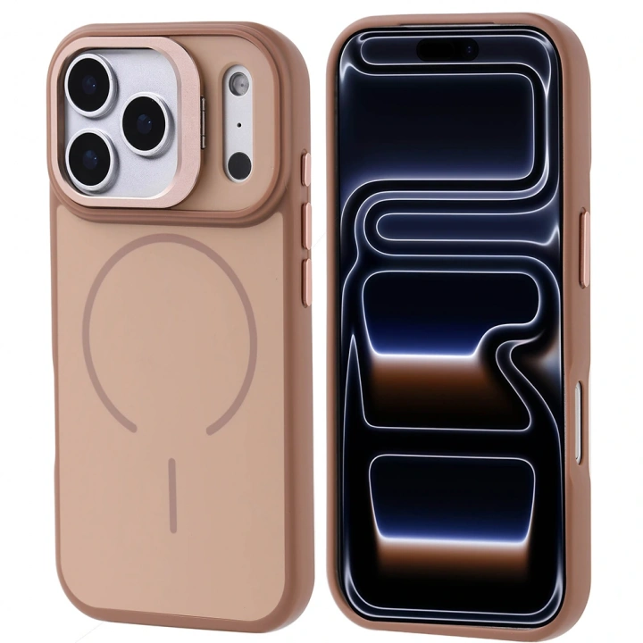 Apple iPhone 17 Pro Kılıf M-safe Şarj Özellikli Kamera Standlı Redclick Notron Kapak