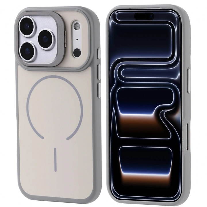 Apple iPhone 17 Pro Kılıf M-safe Şarj Özellikli Kamera Standlı Redclick Notron Kapak