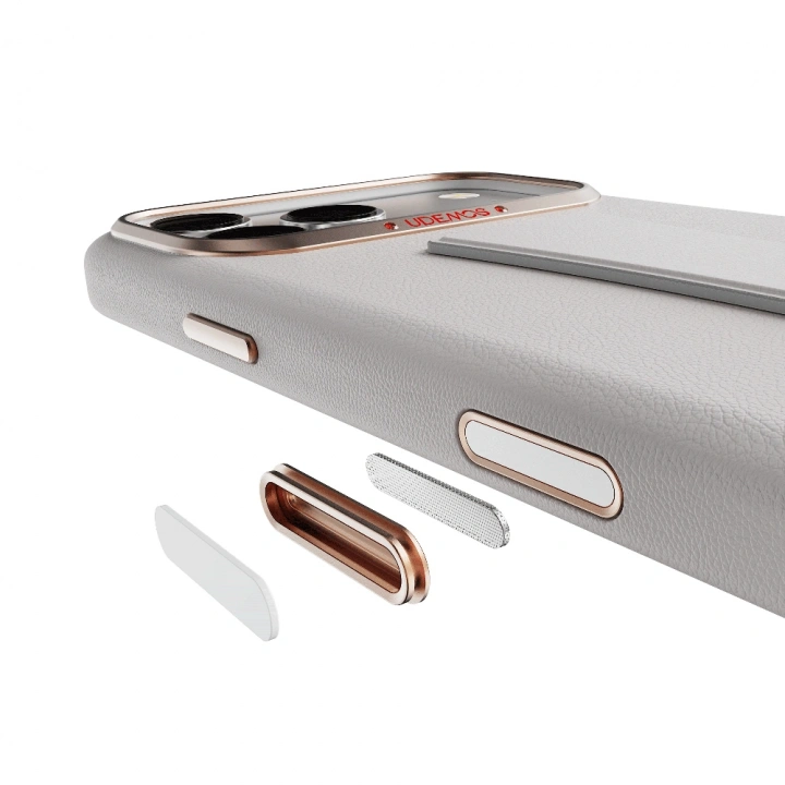 Apple iPhone 17 Pro Kılıf M-Safe Şarj Özellikli Standlı Udemos İndependence Serisi Kapak