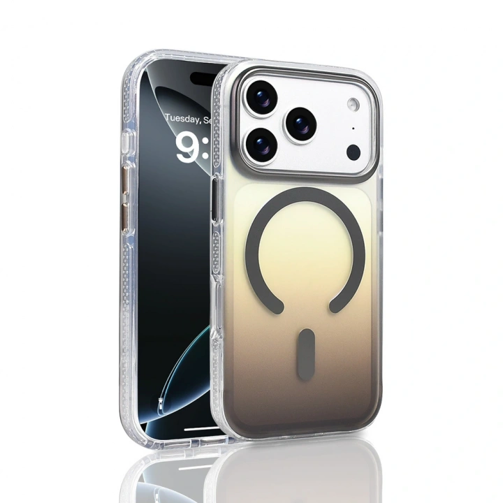 Apple iPhone 17 Pro Kılıf M-safe Şarj Özellikli Transparan Renk Geçişli Redclick Toros Kapak