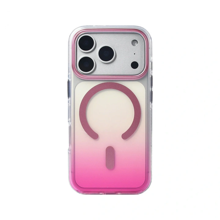 Apple iPhone 17 Pro Kılıf M-safe Şarj Özellikli Transparan Renk Geçişli Redclick Toros Kapak