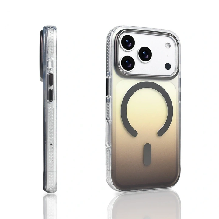 Apple iPhone 17 Pro Kılıf M-safe Şarj Özellikli Transparan Renk Geçişli Redclick Toros Kapak