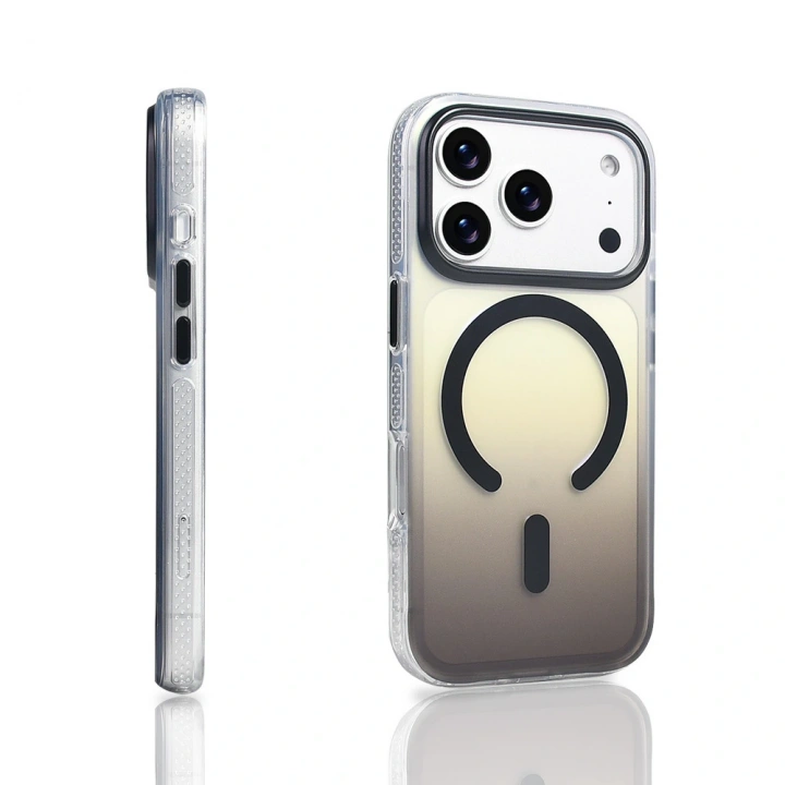 Apple iPhone 17 Pro Kılıf M-safe Şarj Özellikli Transparan Renk Geçişli Redclick Toros Kapak