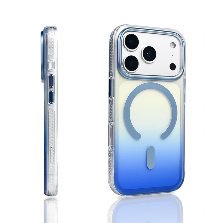 Apple iPhone 17 Pro Kılıf M-safe Şarj Özellikli Transparan Renk Geçişli Redclick Toros Kapak