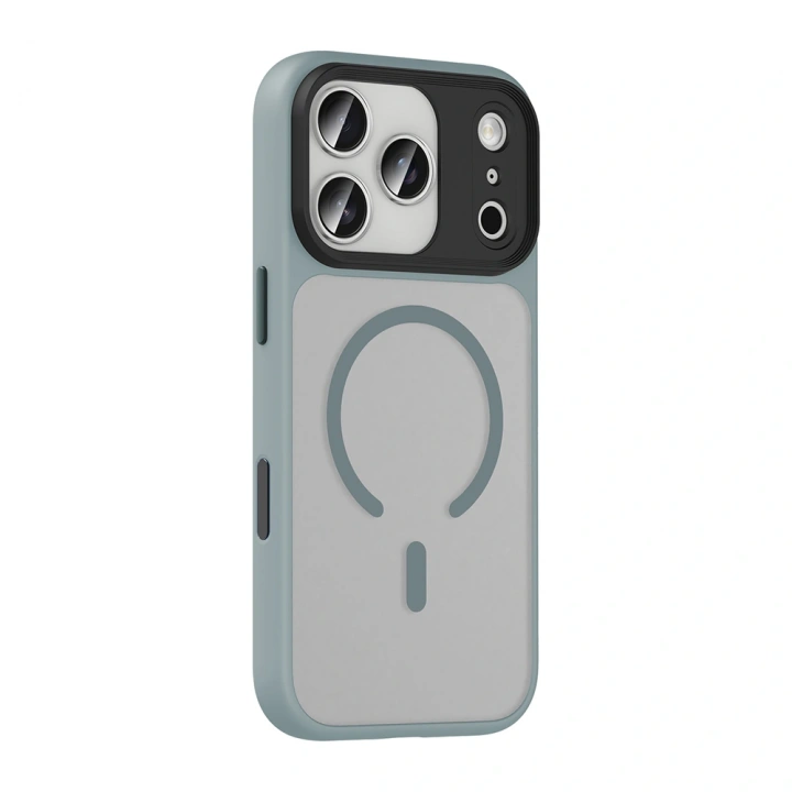 Apple iPhone 17 Pro Kılıf Mat Arka Yüzey Wireless Şarj Özellikli Redclick Flet M-safe Kapak