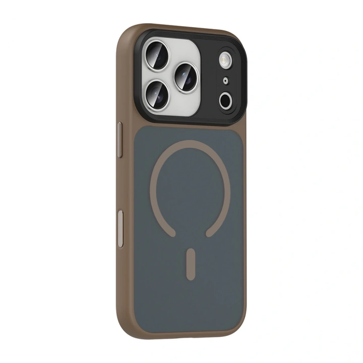 Apple iPhone 17 Pro Kılıf Mat Arka Yüzey Wireless Şarj Özellikli Redclick Flet M-safe Kapak
