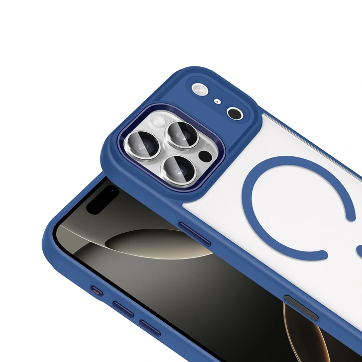 Apple iPhone 17 Pro Kılıf Wireless Şarj Özellikli Redclick Krom M-safe Silikon Kapak