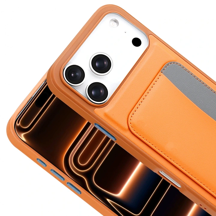 Apple iPhone 17 Pro Max Kılıf Kartlıklı Redclick X-Kart Silikon Kapak