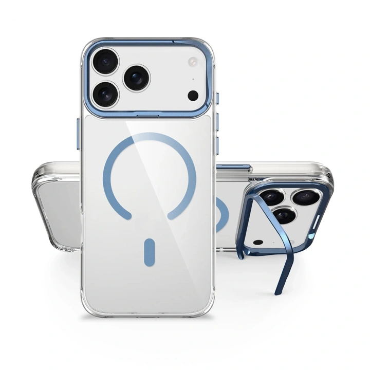 Apple iPhone 17 Pro Max Kılıf M-safe Şarj Özellikli Airbagli Kamera Standlı Redclick Azor Kapak