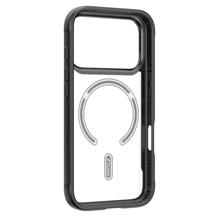 Apple iPhone 17 Pro Max Kılıf M-safe Şarj Özellikli Airbagli Raptic Shield Serisi Şeffaf Arka Yüzey Kapak