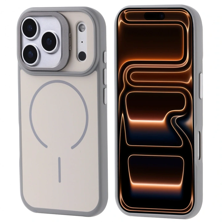 Apple iPhone 17 Pro Max Kılıf M-safe Şarj Özellikli Kamera Standlı Redclick Notron Kapak