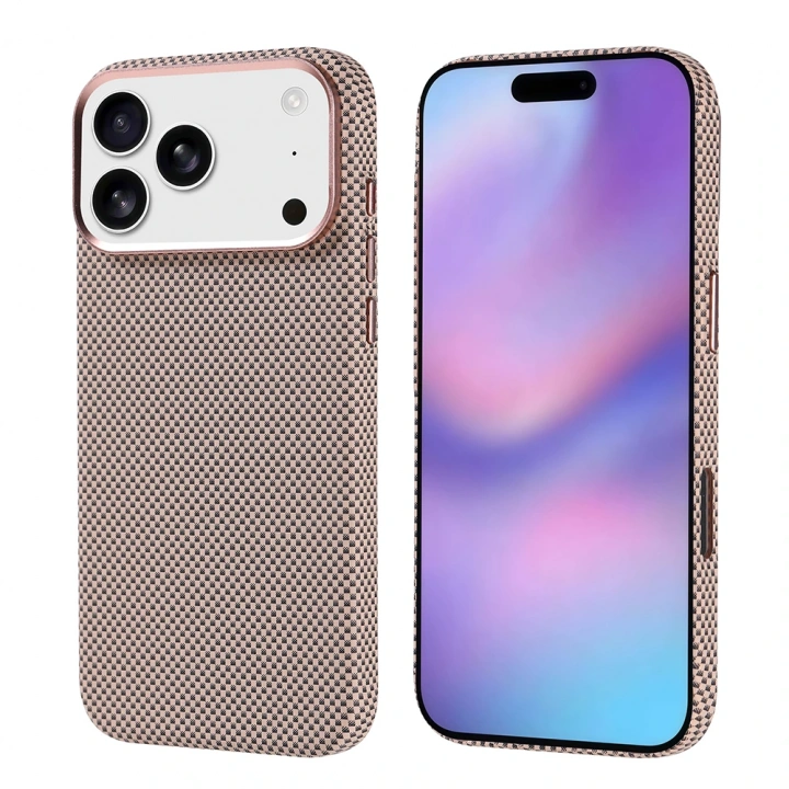 Apple iPhone 17 Pro Max Kılıf M-safe Şarj Özellikli Karbon Fiber Görünümlü Redclick Nekst Kapak