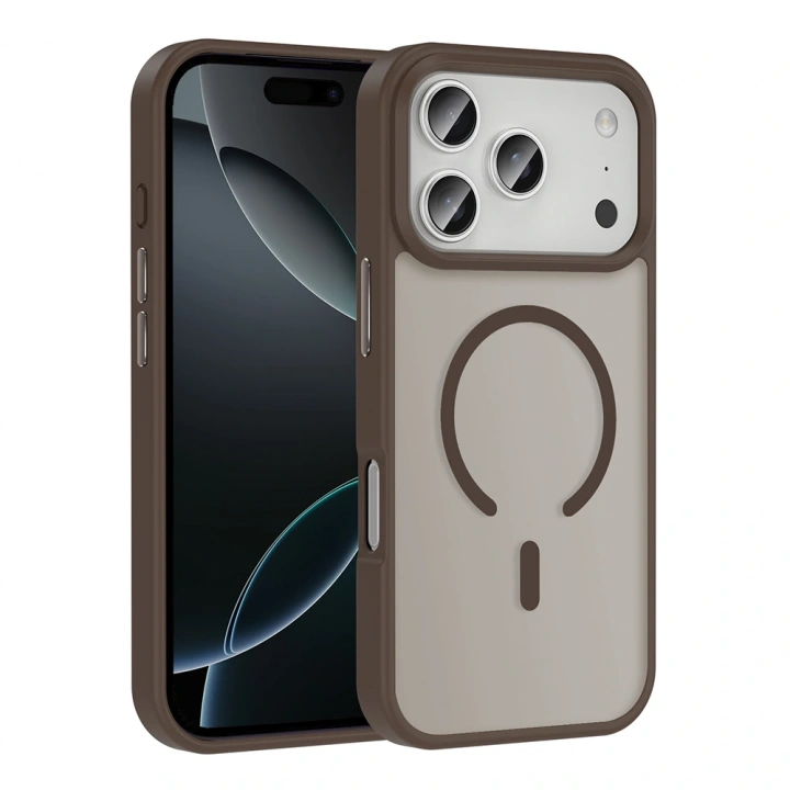 iPhone 17 Pro Max Kılıf M-safe Şarj Özellikli Mat Parmak İzi Bırakmayan Redclick Sio Kapak