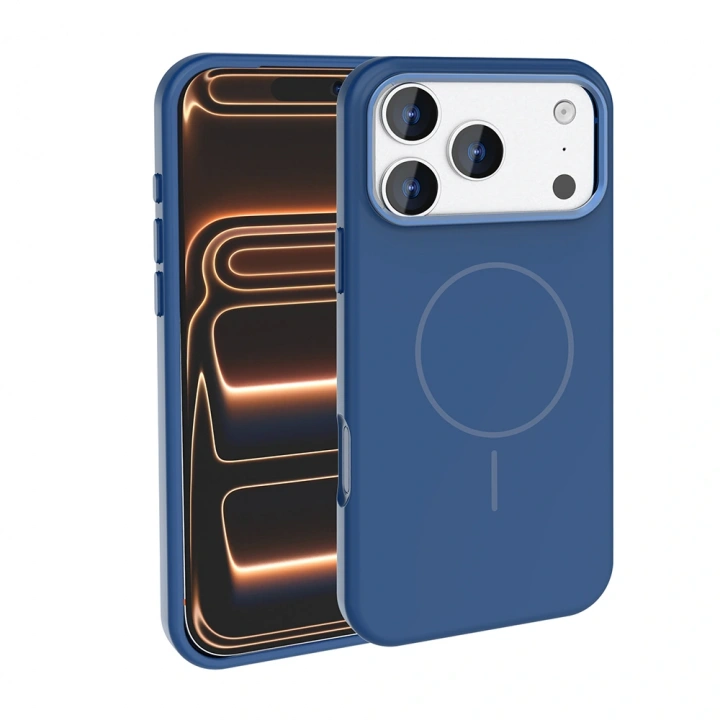 Apple iPhone 17 Pro Max Kılıf M-Safe Şarj Özellikli Metal Kamera Çerçeveli Redclick Edi Silikon Kapak
