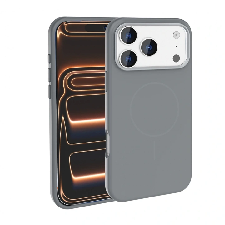 Apple iPhone 17 Pro Max Kılıf M-Safe Şarj Özellikli Metal Kamera Çerçeveli Redclick Edi Silikon Kapak