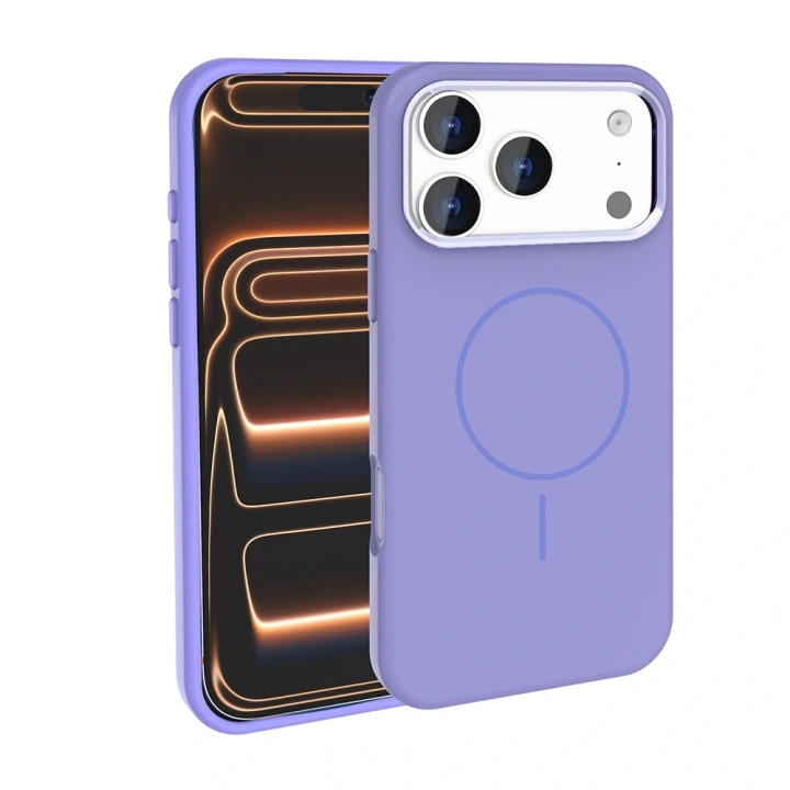 Apple iPhone 17 Pro Max Kılıf M-Safe Şarj Özellikli Metal Kamera Çerçeveli Redclick Edi Silikon Kapak