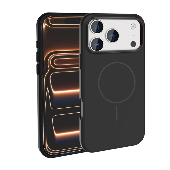 Apple iPhone 17 Pro Max Kılıf M-Safe Şarj Özellikli Metal Kamera Çerçeveli Redclick Edi Silikon Kapak