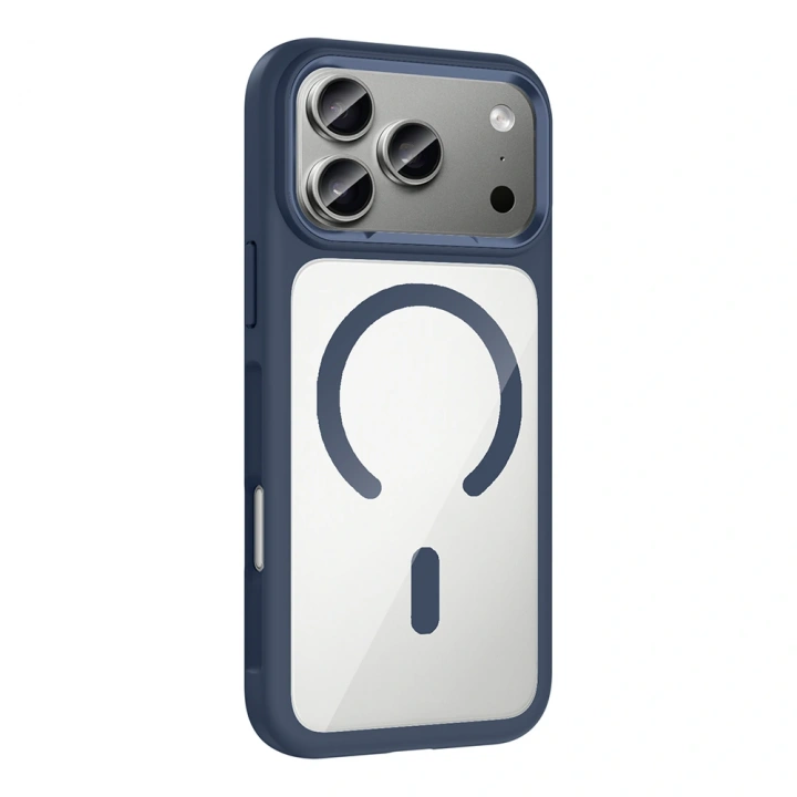 Apple iPhone 17 Pro Max Kılıf M-Safe Şarj Özellikli Metal Kamera Çerçeveli Redclick Tiko Kapak