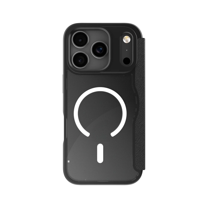Apple iPhone 17 Pro Max Kılıf M-Safe Şarj Özellikli Raptic Air Folio Şeffaf Kartlıklı Kapaklı Kılıf