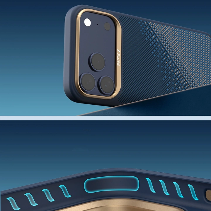 Apple iPhone 17 Pro Max Kılıf M-safe Şarj Özellikli Raptic Aramid Dual Serenity Serisi Kapak