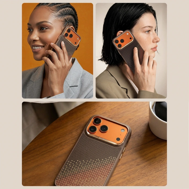 Apple iPhone 17 Pro Max Kılıf M-safe Şarj Özellikli Raptic Aramid Dual Serenity Serisi Kapak