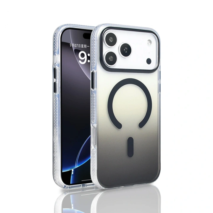 Apple iPhone 17 Pro Max Kılıf M-safe Şarj Özellikli Transparan Renk Geçişli Redclick Toros Kapak