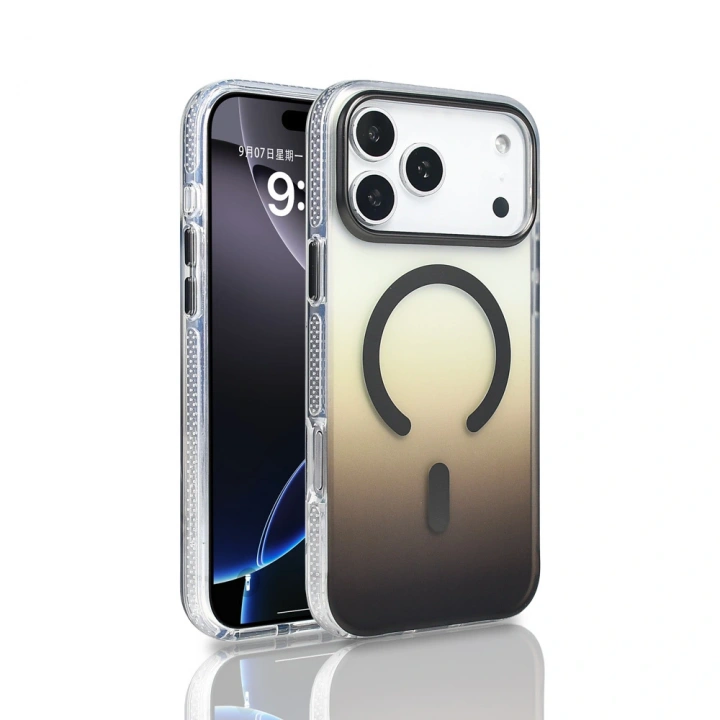 Apple iPhone 17 Pro Max Kılıf M-safe Şarj Özellikli Transparan Renk Geçişli Redclick Toros Kapak