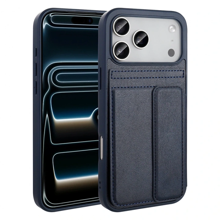 Apple iPhone 17 Pro Max Kılıf PU Deri Kartlıklı Redclick Sevilla Kapak