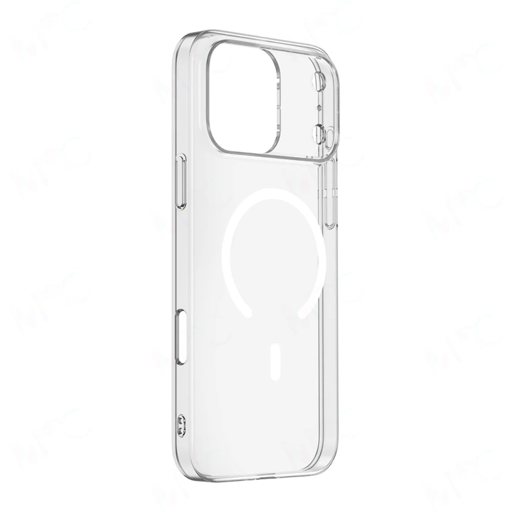 Apple iPhone 17 Pro Max Kılıf Redclick M-safe Şarj Özellikli Şeffaf Kamera Çerçeveli Porto Kapak