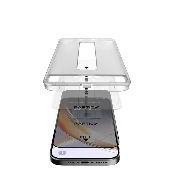 Apple iPhone 17 Pro Raptic Air Glass 2.5D Privacy Hayalet Ekran Koruyucu 2 Adet + Kolay Uygulama Aparatlı