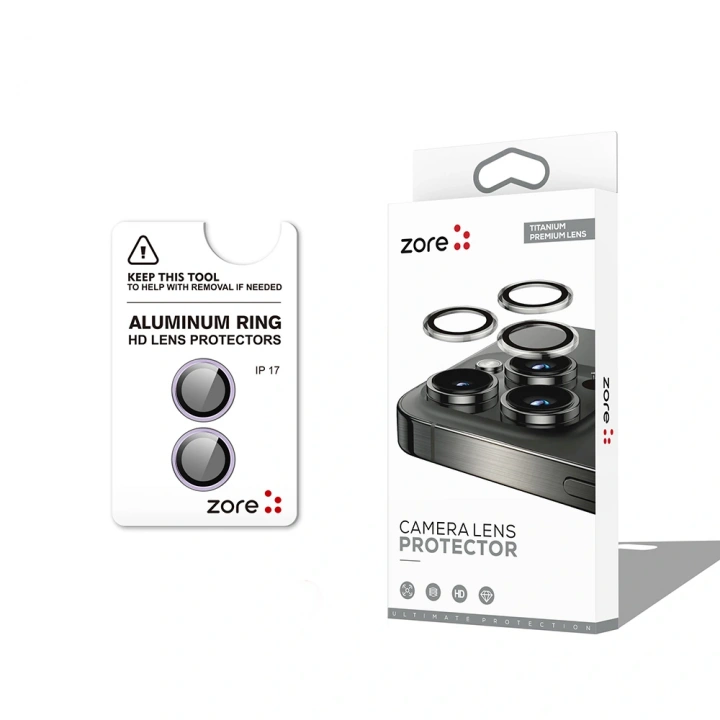 Apple iPhone 17 Redclick CL-12 Premium Safir Parmak İzi Bırakmayan Anti-Reflective Kamera Lens Koruyucu