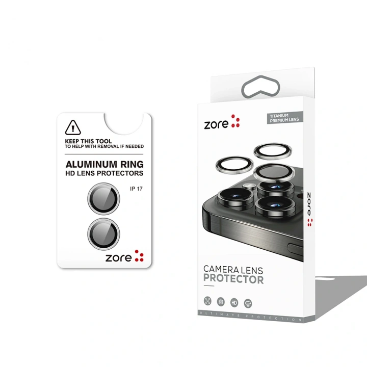 Apple iPhone 17 Redclick CL-12 Premium Safir Parmak İzi Bırakmayan Anti-Reflective Kamera Lens Koruyucu