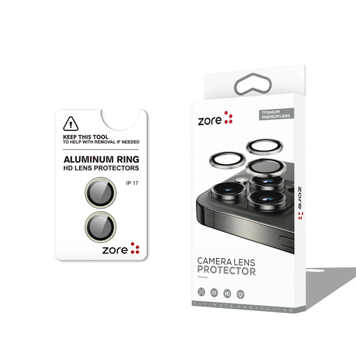 Apple iPhone 17 Redclick CL-12 Premium Safir Parmak İzi Bırakmayan Anti-Reflective Kamera Lens Koruyucu