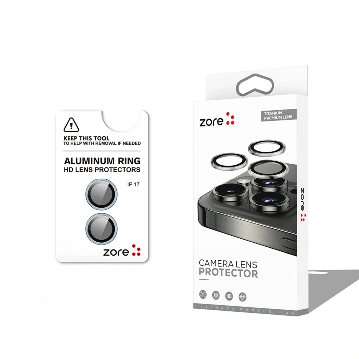 Apple iPhone 17 Redclick CL-12 Premium Safir Parmak İzi Bırakmayan Anti-Reflective Kamera Lens Koruyucu