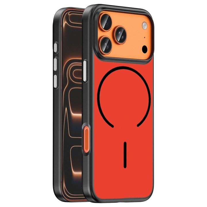Apple iPhone 18 Pro Kılıf M-Safe Şarj Özellikli Redclick Lora PC Kapak