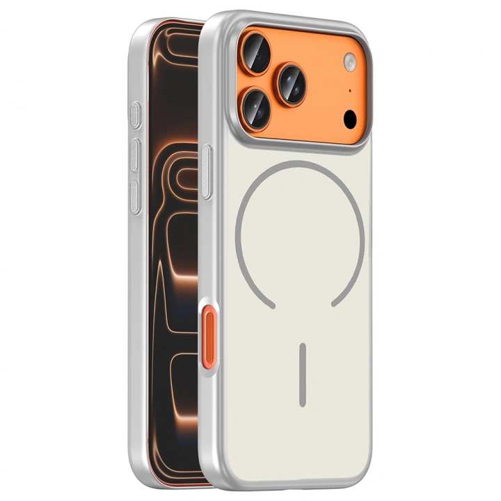 Apple iPhone 18 Pro Kılıf M-Safe Şarj Özellikli Redclick Lora PC Kapak