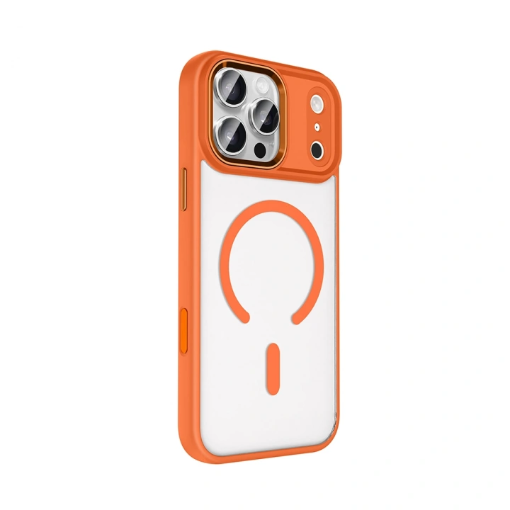 Apple iPhone 18 Pro Kılıf Wireless Şarj Özellikli Redclick Krom M-safe Silikon Kapak