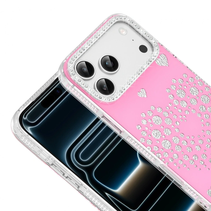 Apple iPhone 18 Pro Max Kılıf Damla Taşlı Redclick Rivas Sert PC Kapak